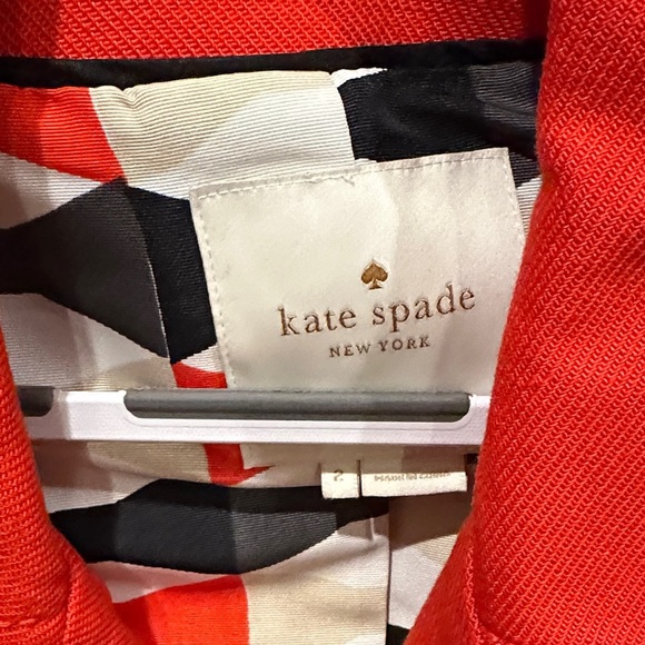 Kate Spade Red and Black Patterned Lining Jacket - Picture 2 of 9